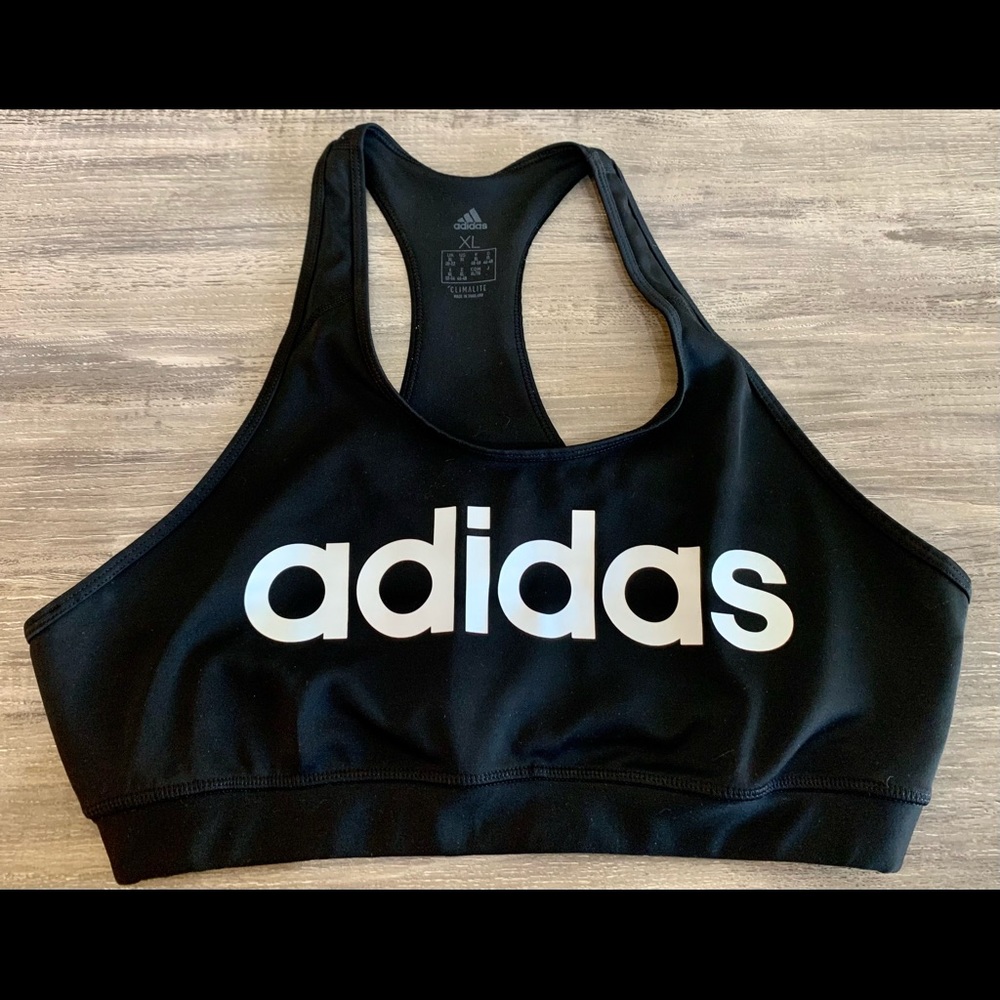 Adidas black white sports bra women’s size XL